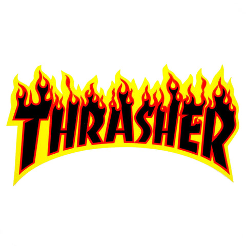 THRASHER FLAME STICKER LARGE - Skateboards Amsterdam - 1