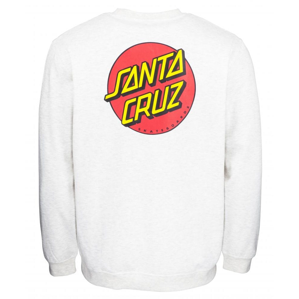 SANTA CRUZ CLASSIC DOT CHEST CREW NECK ATHLETIC  HEATHER