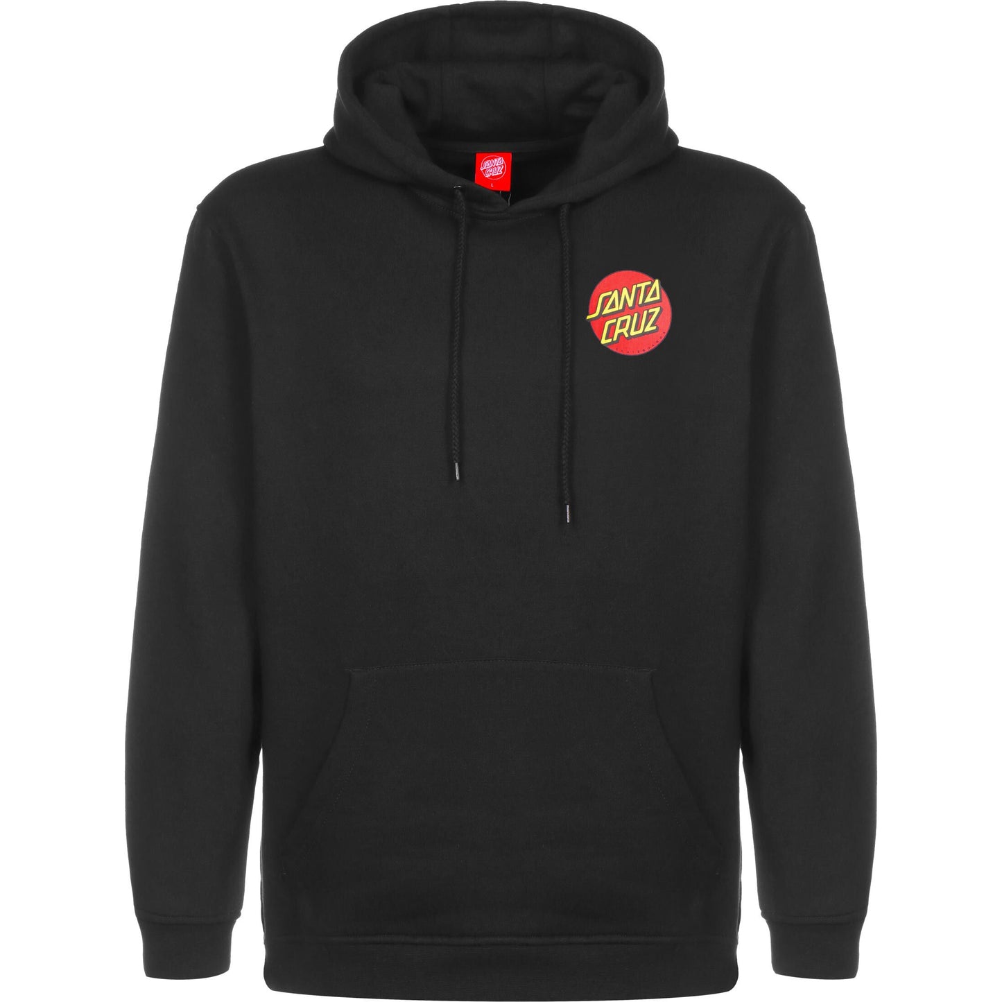 SANTA CRUZ CLASSIC DOT CHEST HOODED SWEATER BLACK