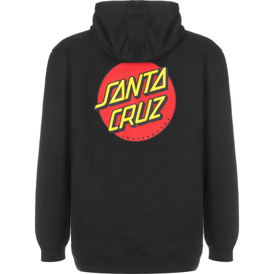 SANTA CRUZ CLASSIC DOT CHEST HOODED SWEATER BLACK