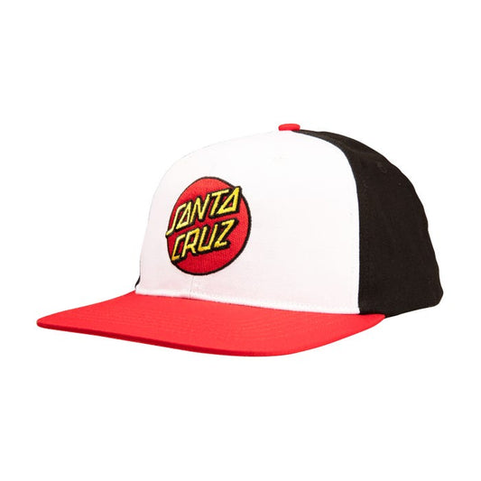 SANTA CRUZ CLASSIC DOT SNAPBACK WHITE/BLACK/RED