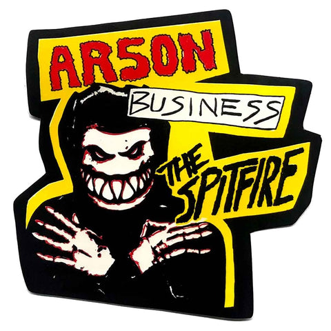 SPITFIRE ARSON BUSINESS STICKER