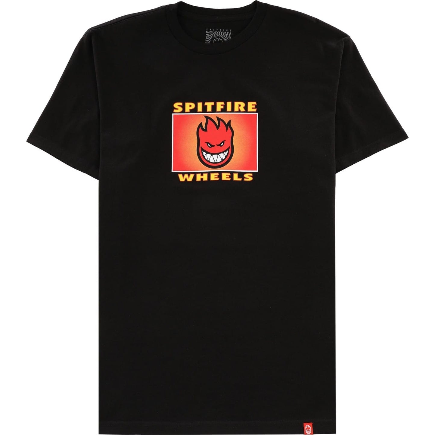 SPITFIRE LABEL T-SHIRT BLACK/MULTI