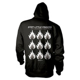 STIFF LITTLE FINGERS T-SHIRT INFLAMMABLE MATERIAL HOODED SWEATER BLACK