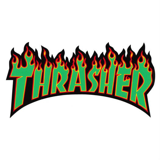 THRASHER FLAME STICKER LARGE - Skateboards Amsterdam - 2