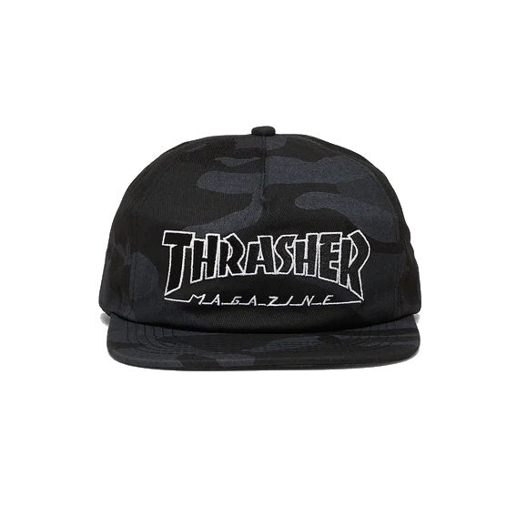 THRASHER OUTLINED SNAPBACK BLACK CAMO