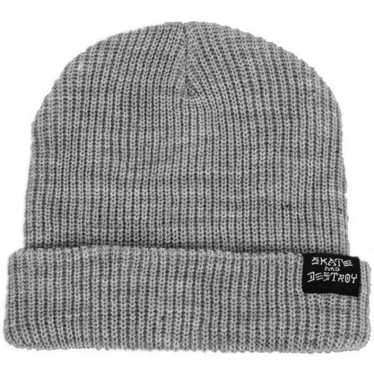 THRASHER SKATE AND DESTROY BEANIE GREY - Skateboards Amsterdam