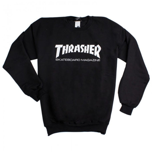 THRASHER SKATE MAG CREW NECK SWEATER BLACK