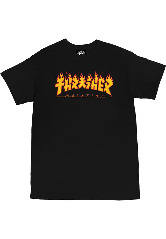 THRASHER GODZILLA FLAME T-SHIRT BLACK