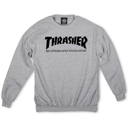THRASHER SKATE MAG CREW NECK SWEATER GREY