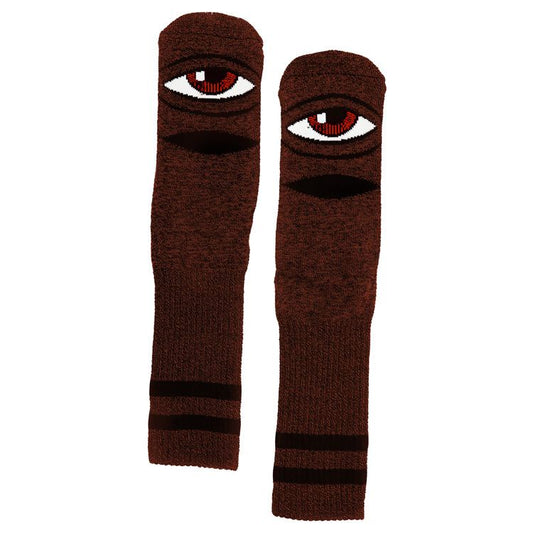 TOY MACHINE SECT EYE SOCK HEATHER RUST