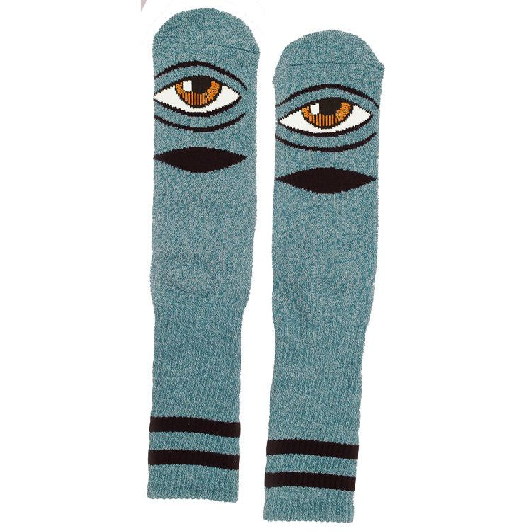 TOY MACHINE SECT EYE SOCK TURQUOISE HEATHER