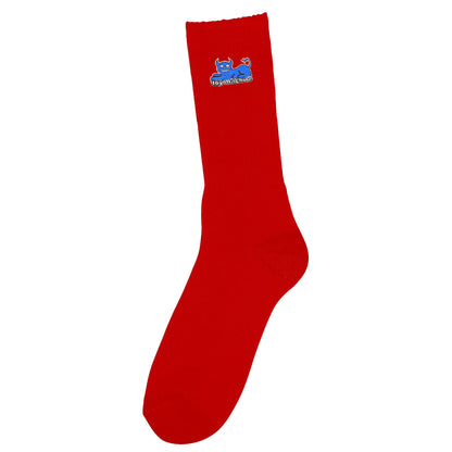 TOY MACHINE DEVIL CAT SOCK RED