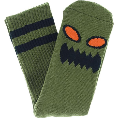 TOY MACHINE MONSTER FACE SOCK MOSS