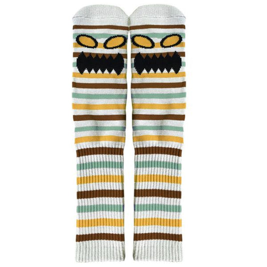 TOY MACHINE MONSTER MINI STRIPES SOCK BROWN/MULTI