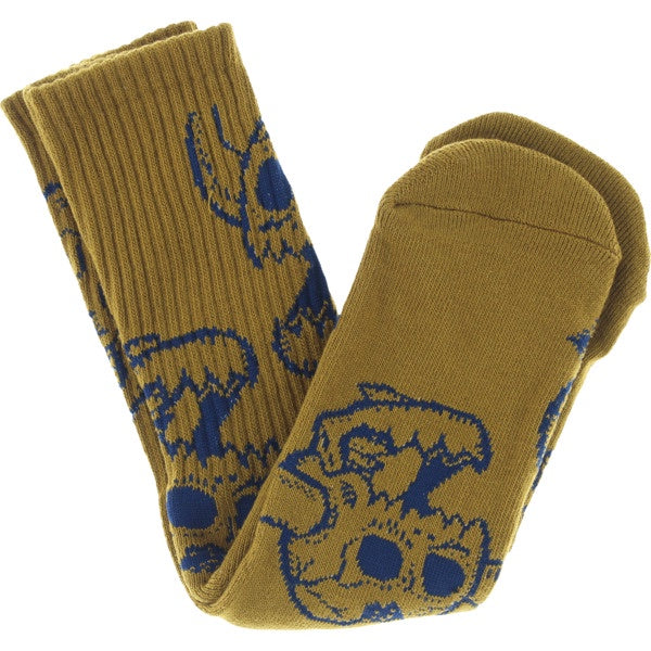 TOY MACHINE MONSTER SKULL SOCK OLIVE