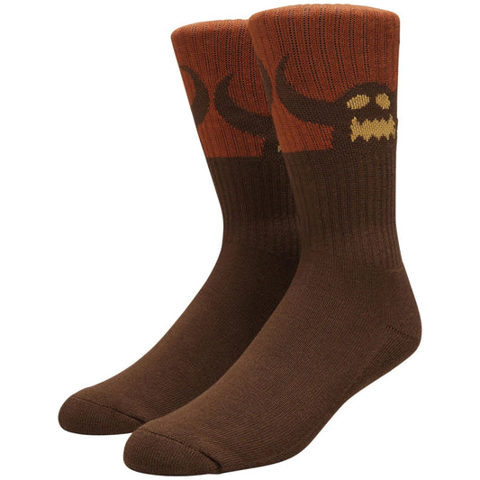 TOY MACHINE OG MONSTER SOCK BROWN