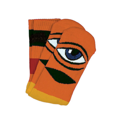 TOY MACHINE SECT EYE BIG STRIPE SOCK ORANGE