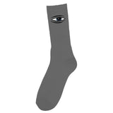 TOY MACHINE SECT EYE EMBROIDERED SOCK GREY