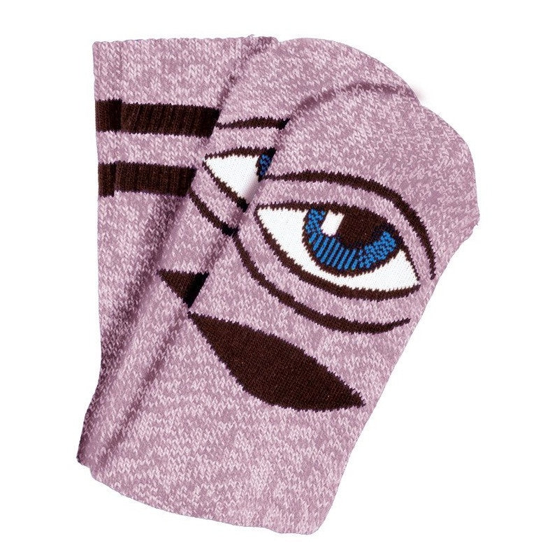 TOY MACHINE SECT EYE SOCK HEATHER PINK