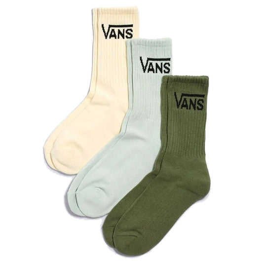 VANS CLASSIC CREW SOCK PALE AQUA WMNS 3-PACK