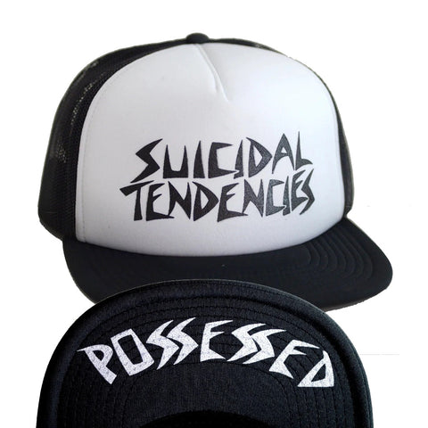 SUICIDAL TENDENCIES ST OG/POSSESSED FLIP UP MESH CAP BLACK/WHITE